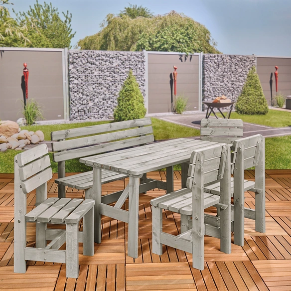 Gartenstuhl »Robusto«, HxBxT: 90 x 50 x 51 cm, wetterbeständig gebeiztes Kiefernholz, grau