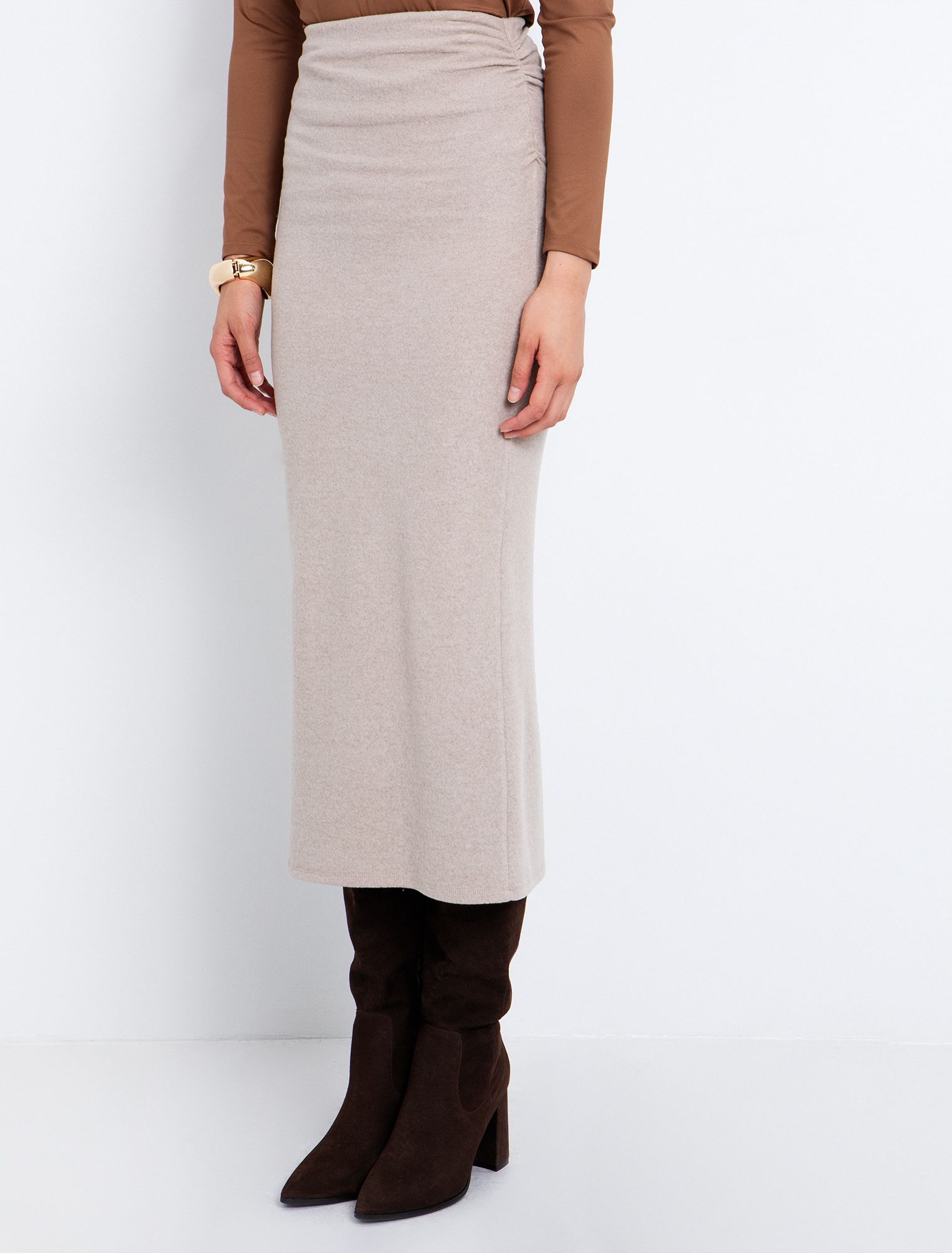 Πλεκτή φούστα με σούρα