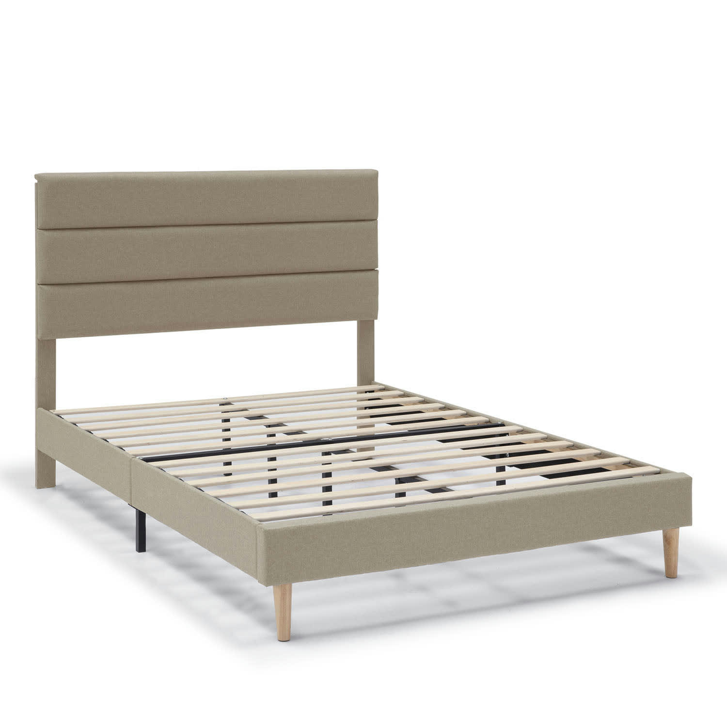 AROMA - Cadre de lit rembourré 30 cm, 135/140x190 cm, Beige