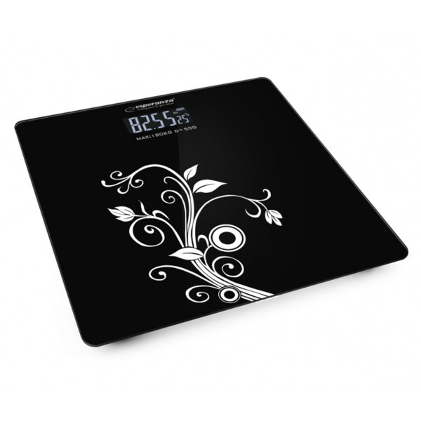 Waga łazienkowa Esperanza Yoga EBS003 czarna 180 kg szklana LCD