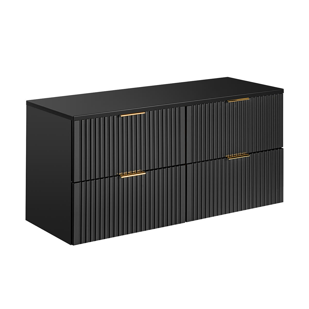 - Meuble sous-vasque 120cm plan de toilette noir