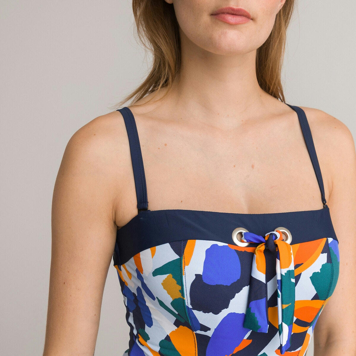 Maillot de bain 1 pièce, bustier, imprimé floral