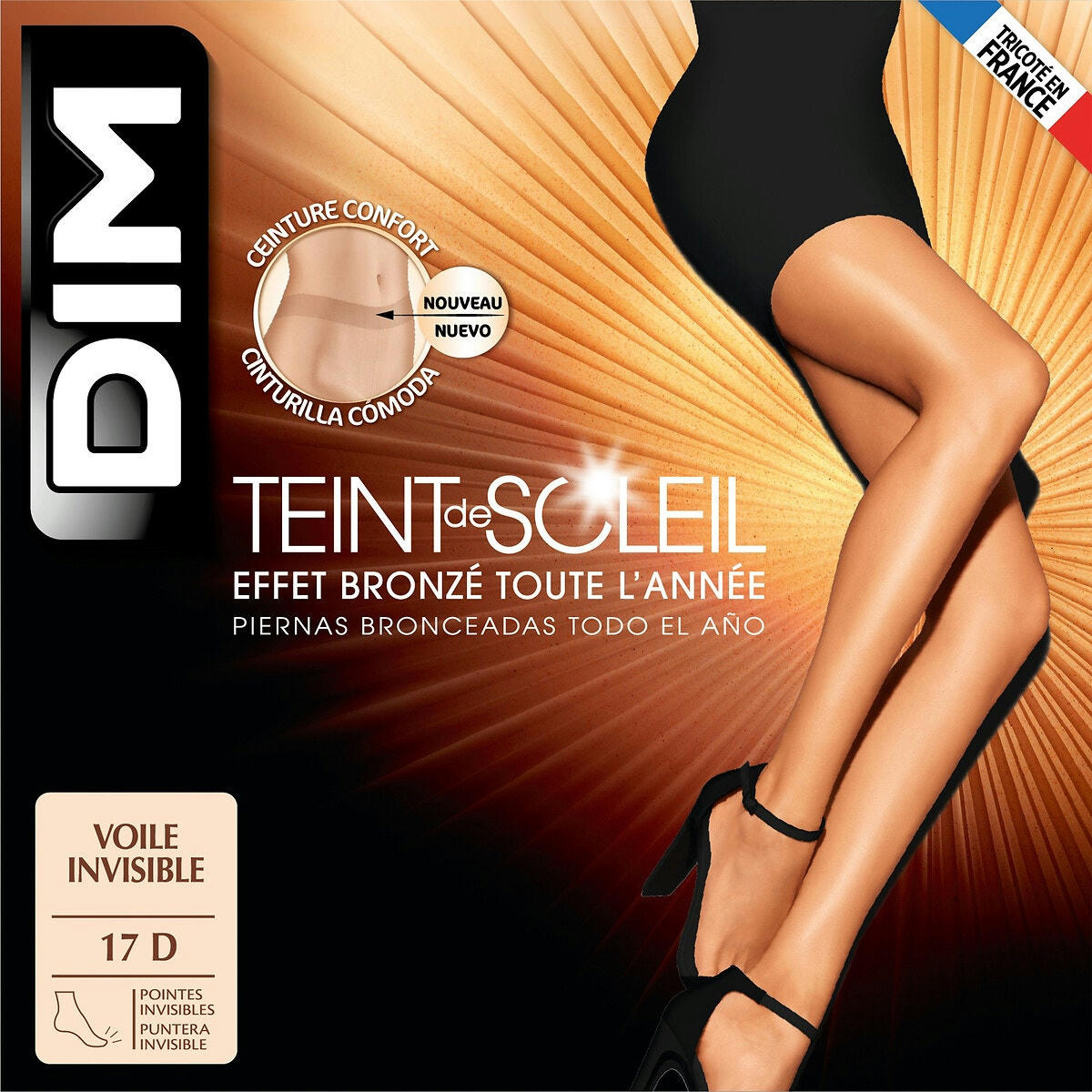 Lot 2 collants été Teint de Soleil 17 deniers