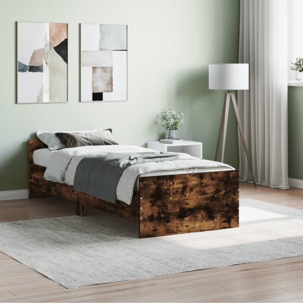 Łóżko Drewniane Rama Łóżka Sofa Brązowe Do Sypialni Pokoju 75x190 cm