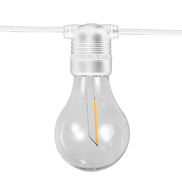 Guirlande lumineuse solaire d'extérieur rechargeable Allegra câble blanc IP44 35lm 3W 8m Newgarden