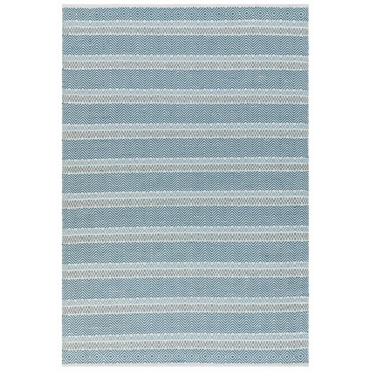 SUMMER - Tapis tissé plat en Polyester recyclé Bleu ciel 200x290 cm