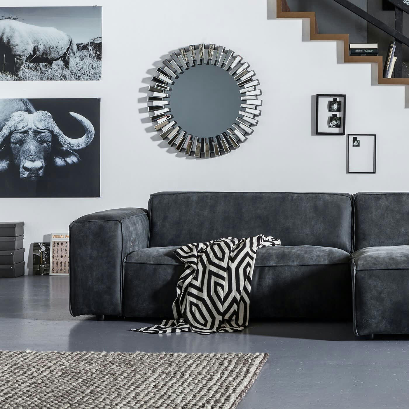 SPROCKET - Miroir rond double cadre effet d'optique D92