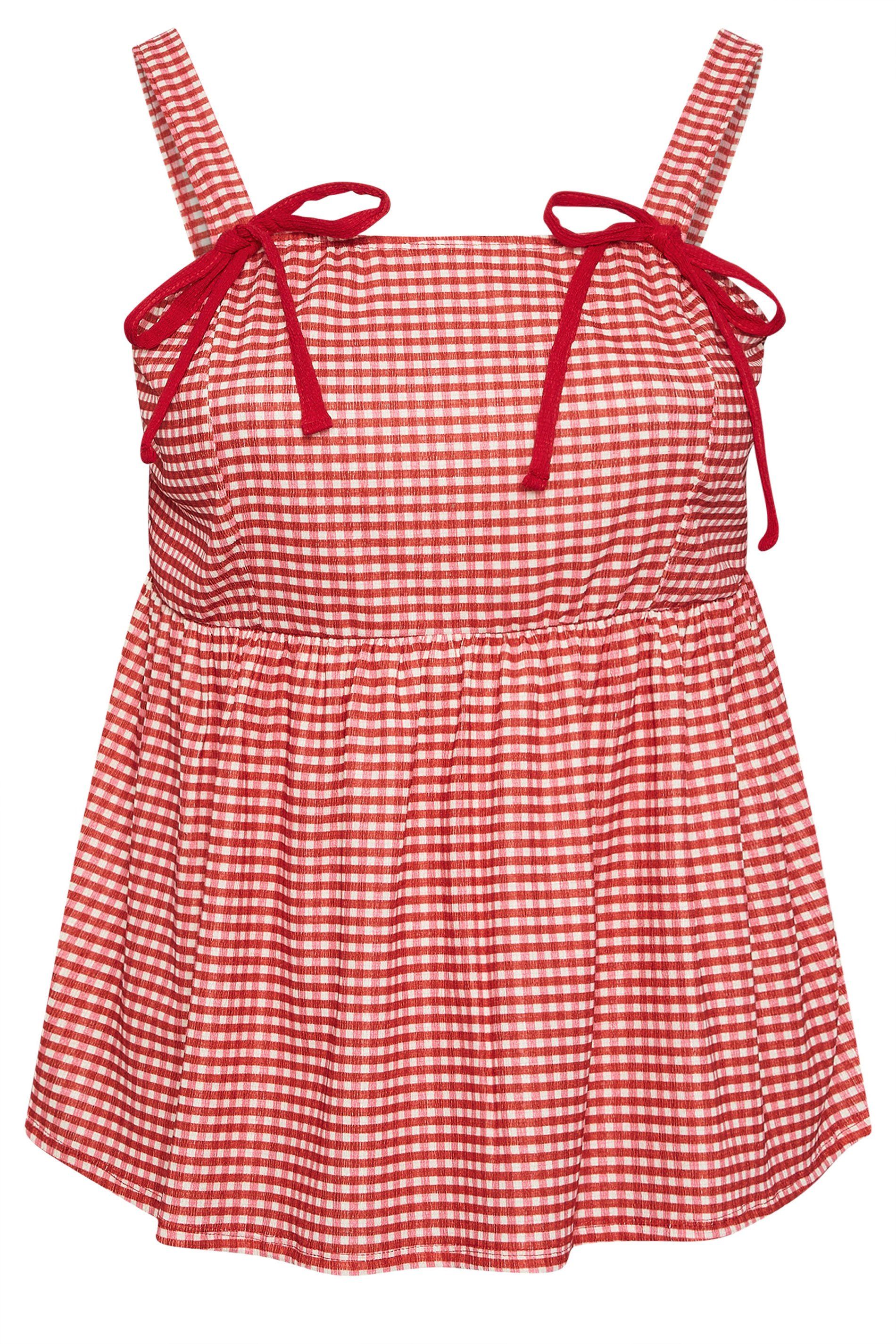 Yours Gingham Bow Vest Top