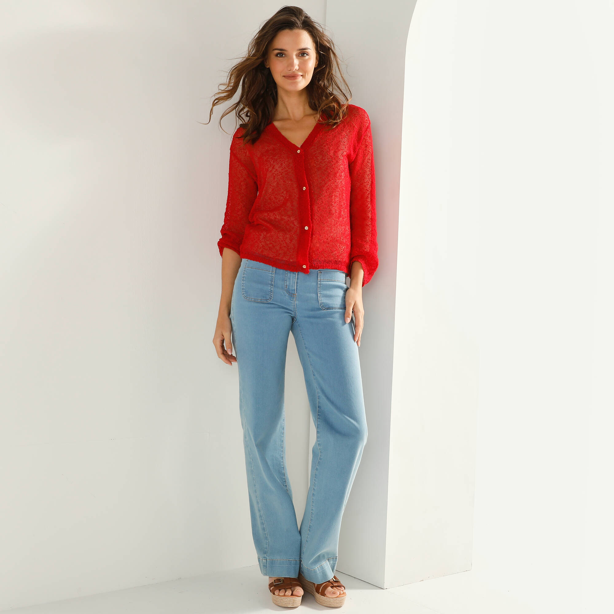 Gilet en maille fantaisie