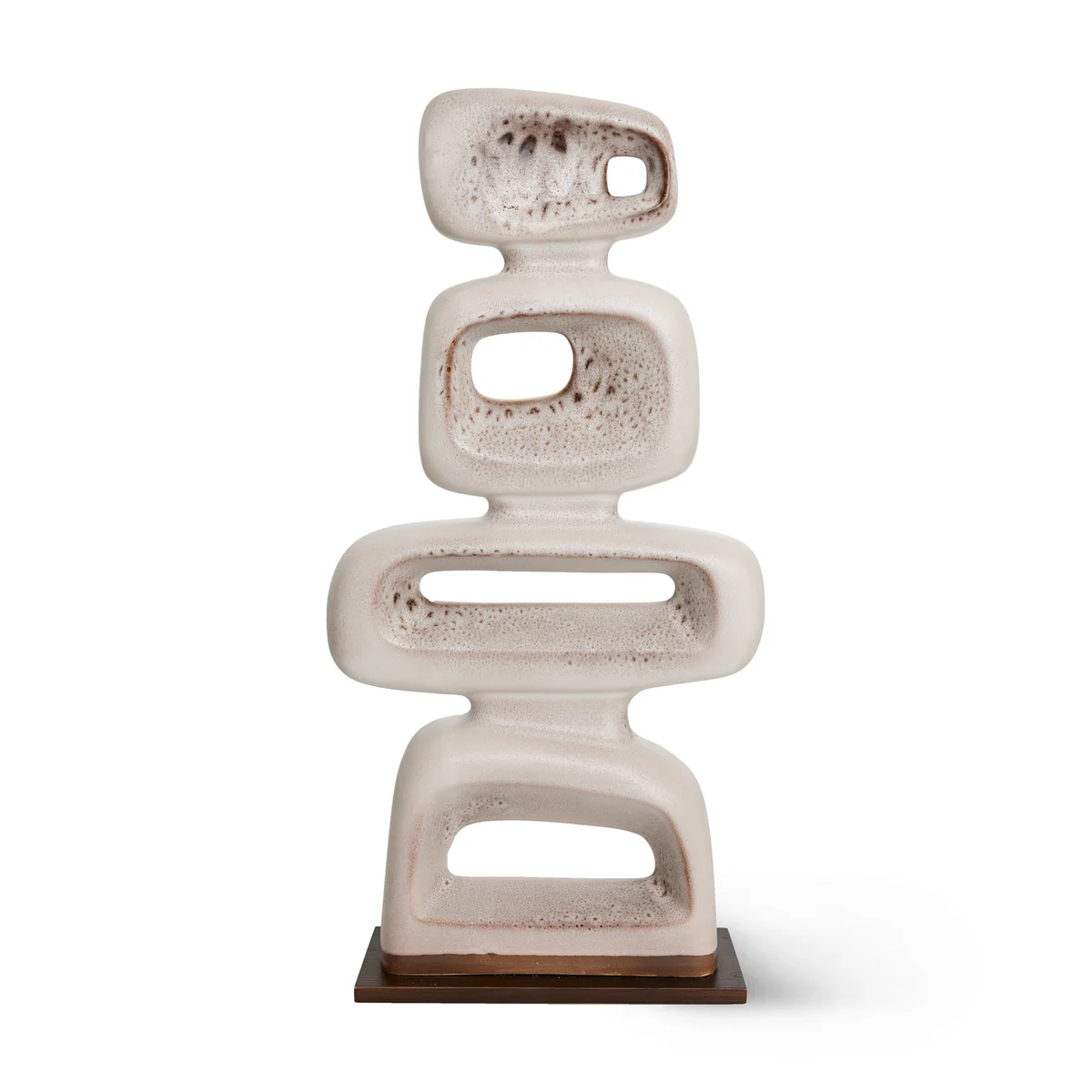 HKliving - Keramik Skulptur, reactive brown