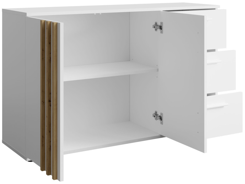 Komoda 120 cm dwudrzwiowa do salonu TALLY biała