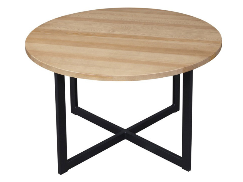 Ława okrągła Ø90 LOFT WOOD, kolor dębowy