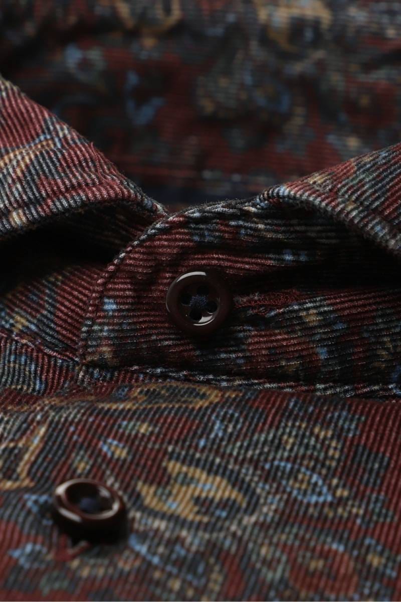 ETERNA 1863 Modern Fit Cordhemd bordeaux, Bedruckt