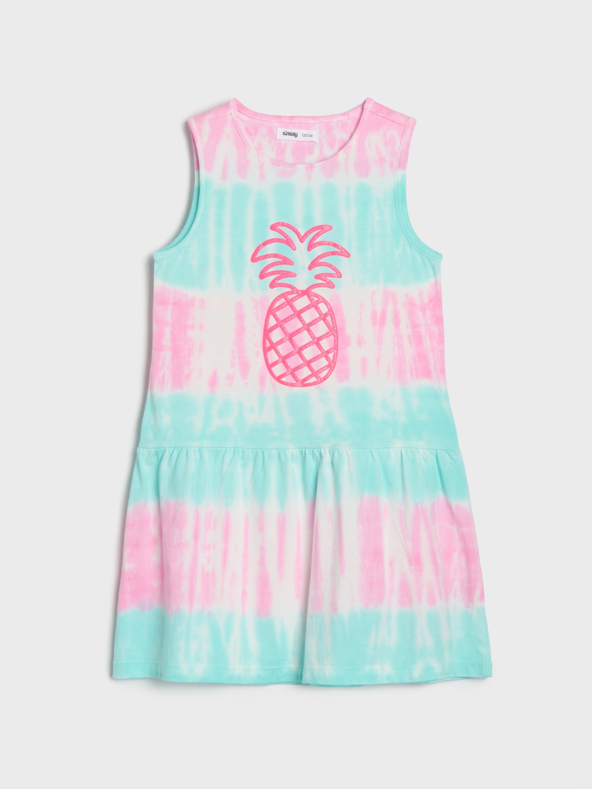 Sukienka z baskinką tie-dye