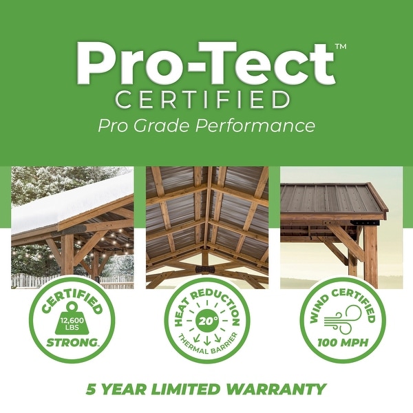 Backyard Discovery 12' x 20' Norwood Cedar Carport Gazebo