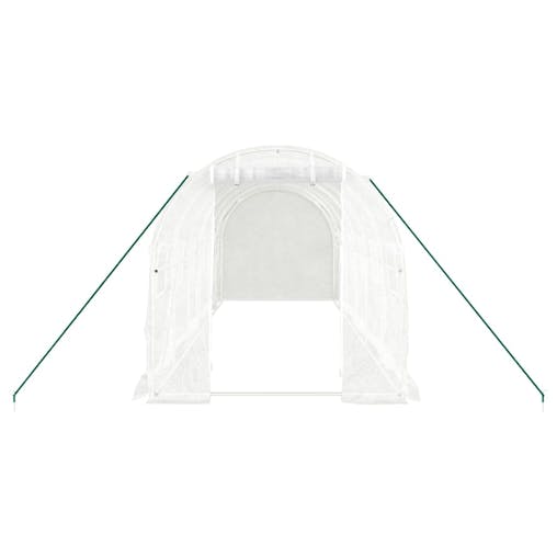 NNEVL Greenhouse with Steel Frame White 12 m&sup2; 6x2x2 m