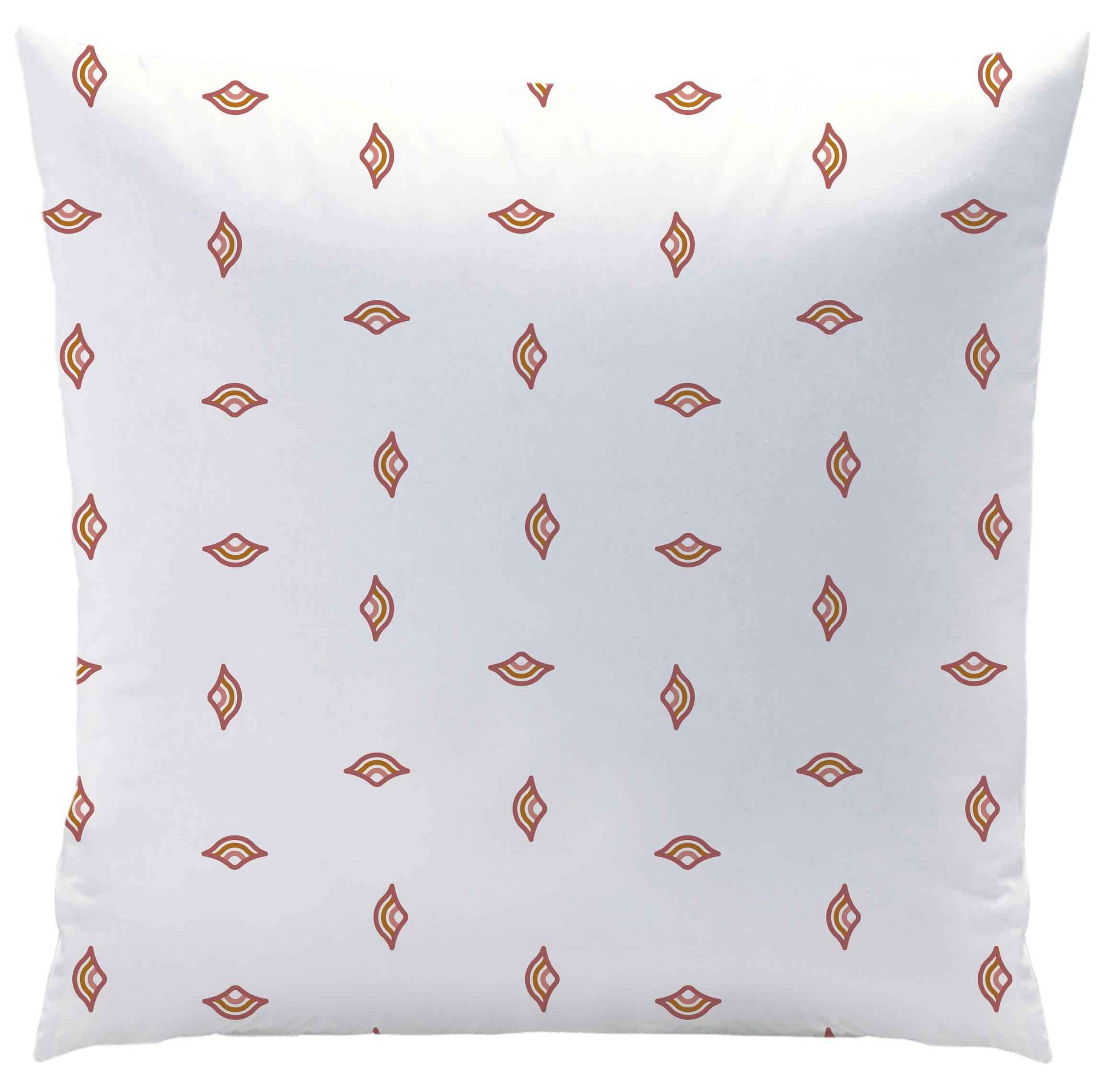 INFINI - Set de 2 taies d’oreiller imprimées percale BIO Terracotta 65x65cm