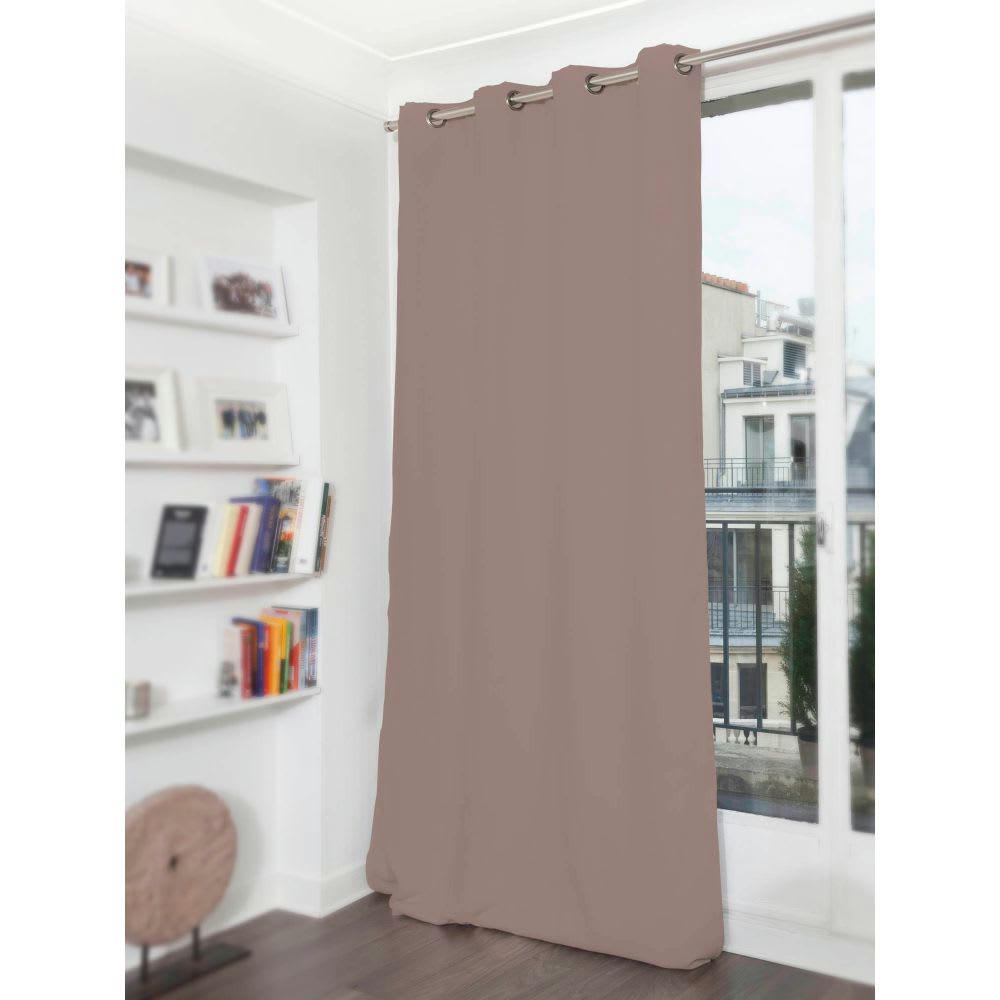 - Rideau phonique thermique occultant beige 140x260