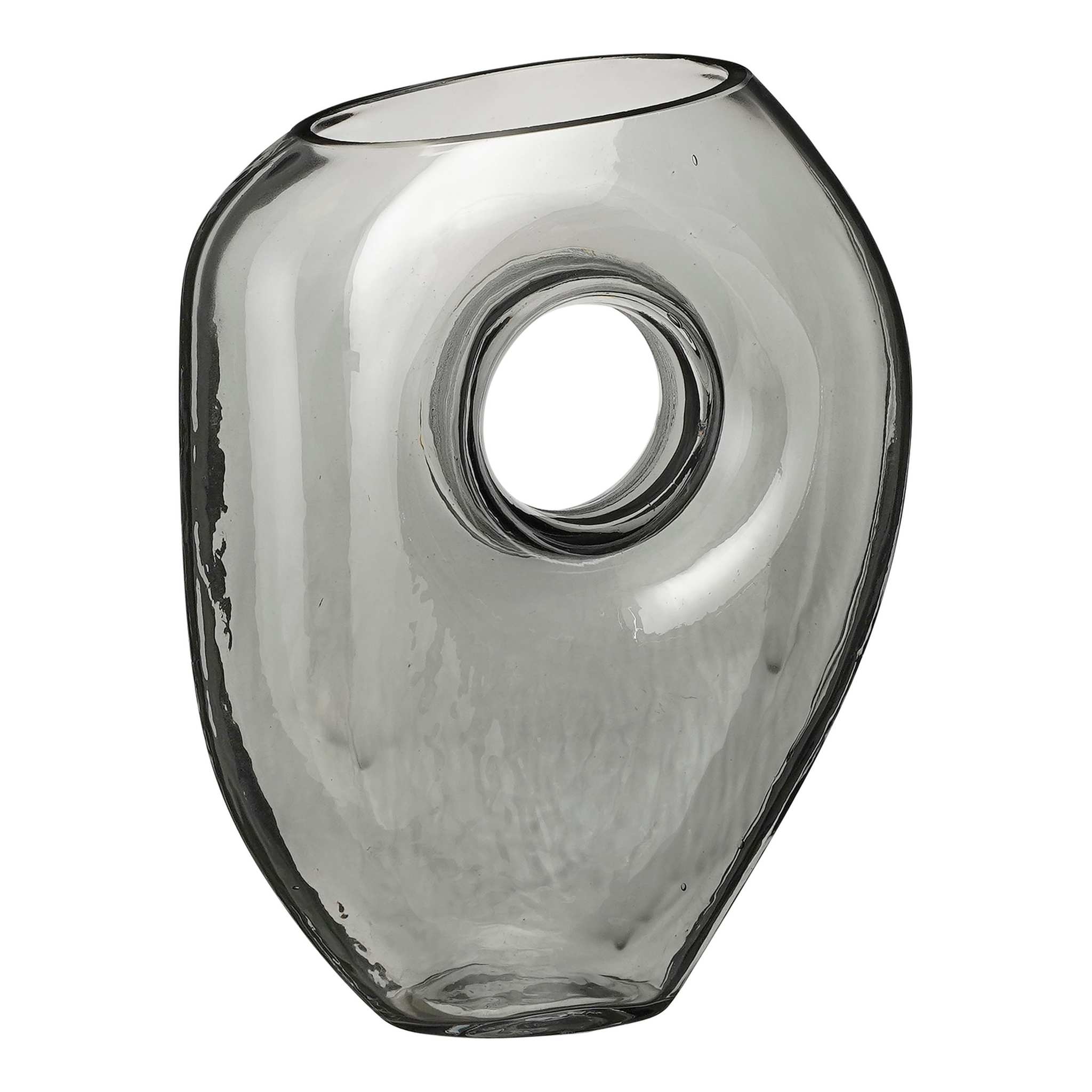 Mica Decorations Jay Vaas - L18 x B8 x H23 cm - Glas - Grijs
