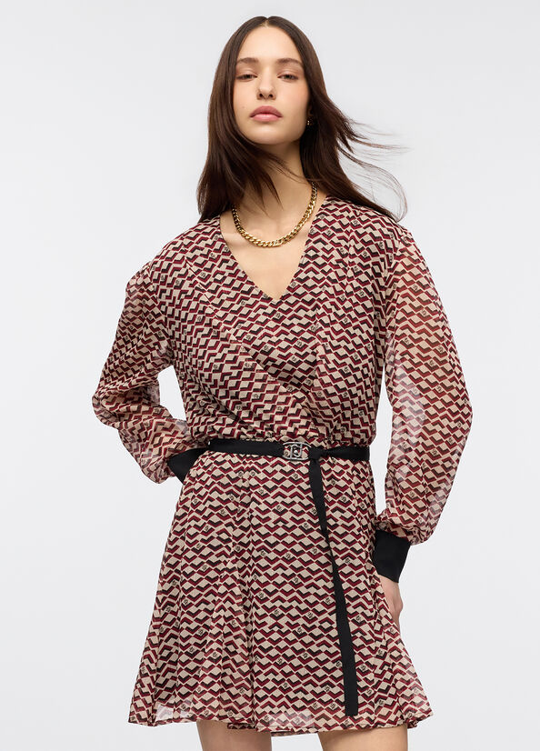 Abito corto con cintura