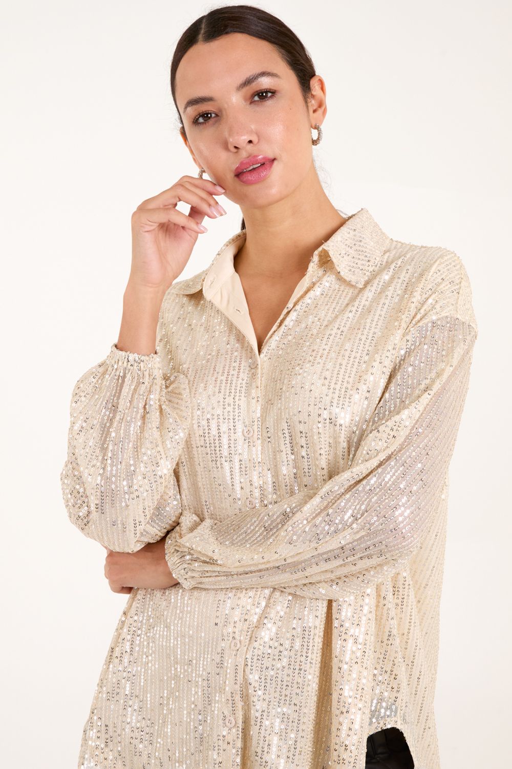 Blue Vanilla Sequin Shirt