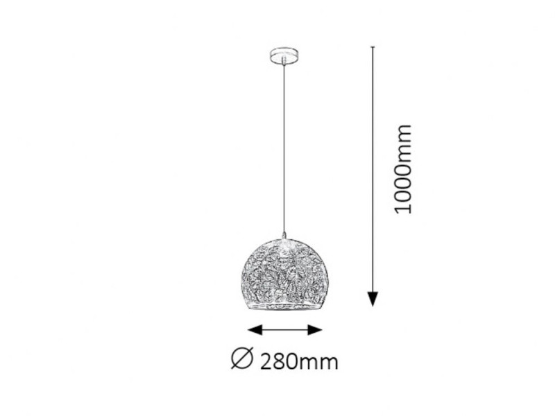 Lampa wisząca czarna Manorca 1xE27x40W wym: 100x28x28 cm Rabalux