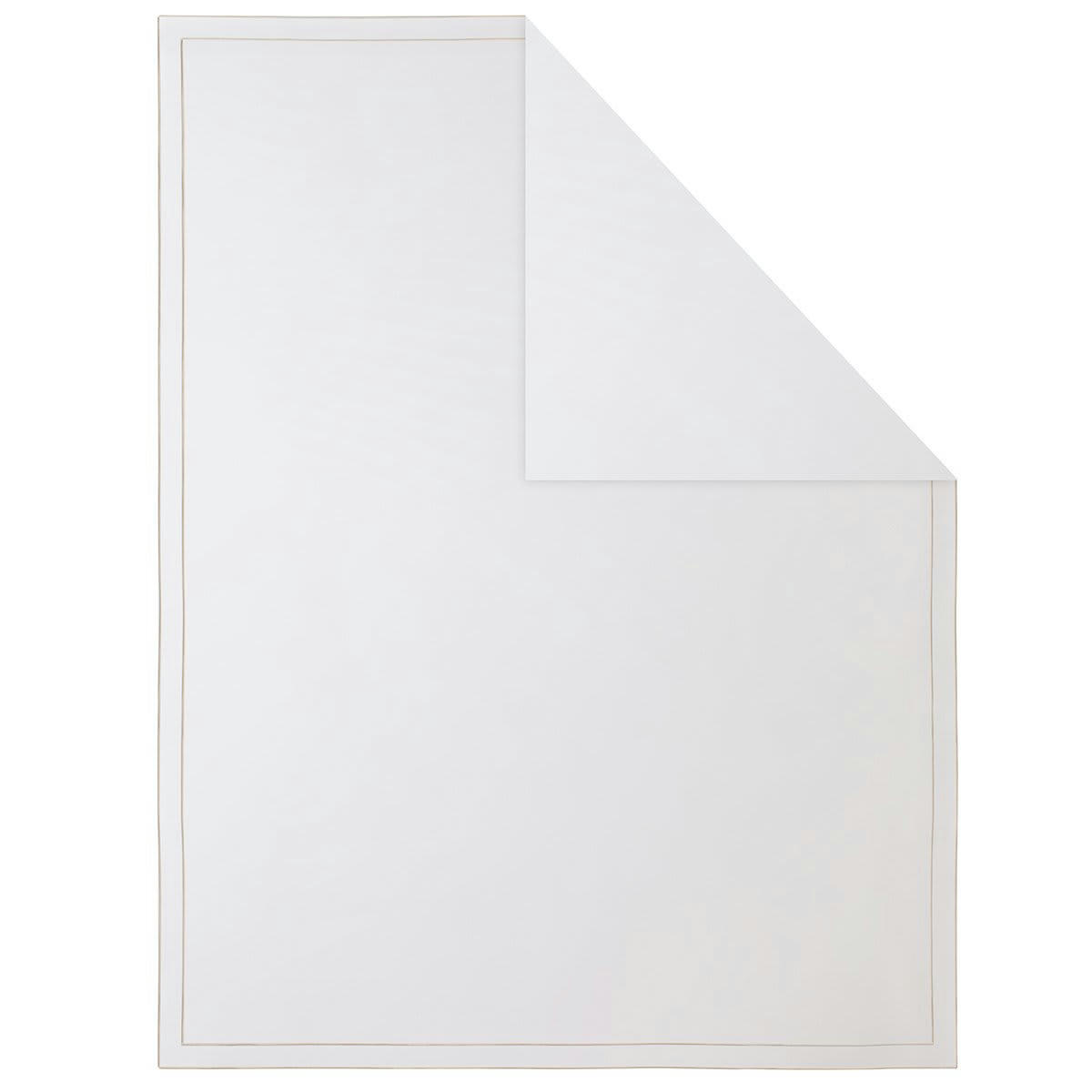 LOUVRE  / - Housse de couette coton sablexblanc 260x240 cm