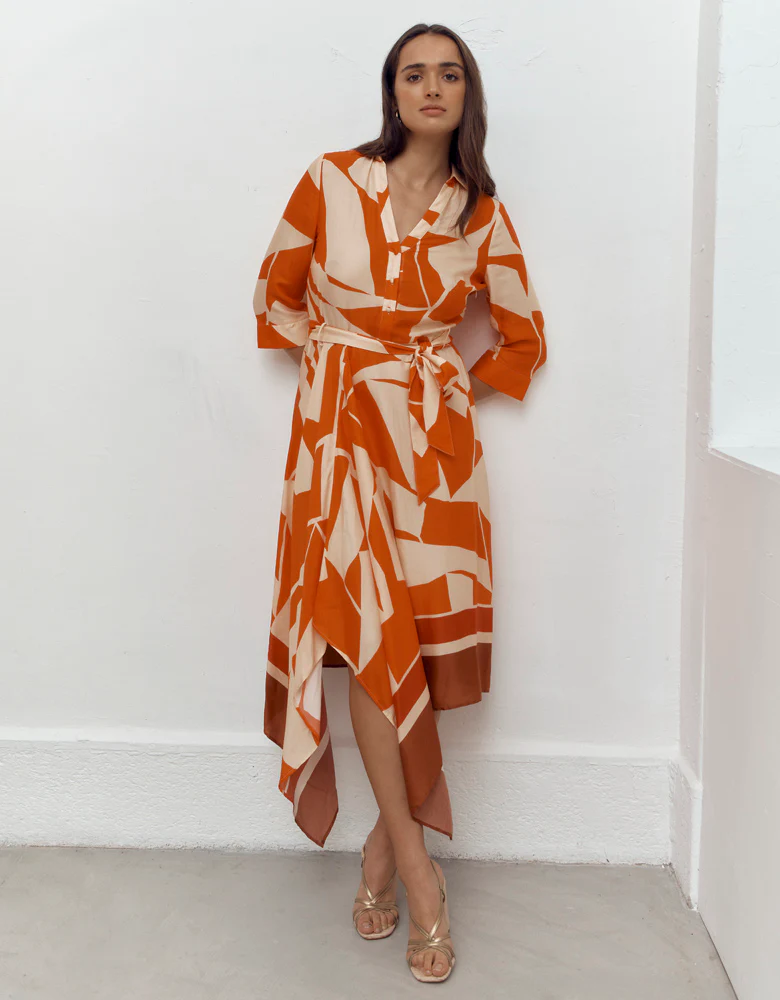 Robe midi asymétrique ROCAILLE/87173/581