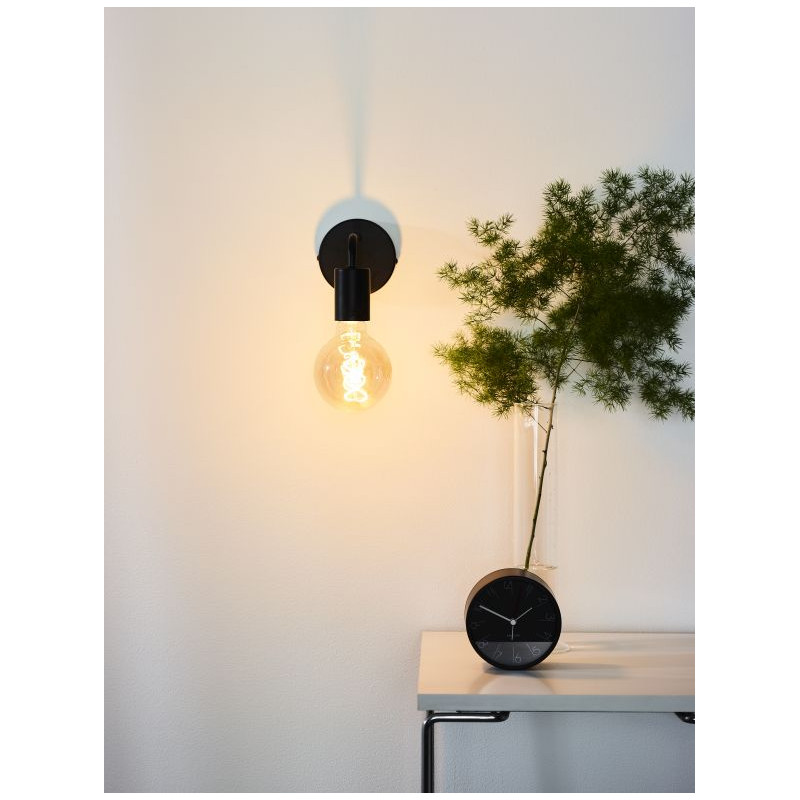 Applique Scott noire dimmable E27 40 W LUCIDE