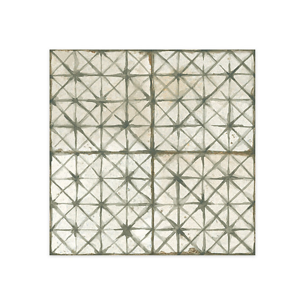 Carrelage Vintage effet Carreau ciment Vert 45x45x0,95 cm Byblos - Sol et mur intérieur (vendu par carton de 1 m²) - RO'MA CARRELA