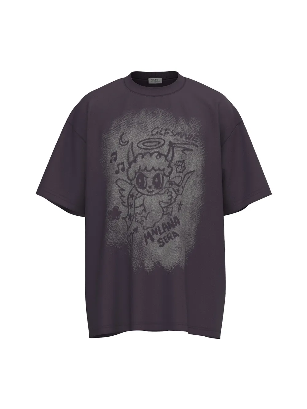 Men's Cartoon Character Graphic Oversized T-Shirt