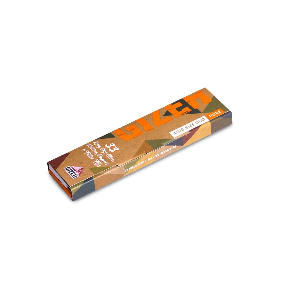 Gizeh King Size Duo Slim Pure Papers and Paper Tips