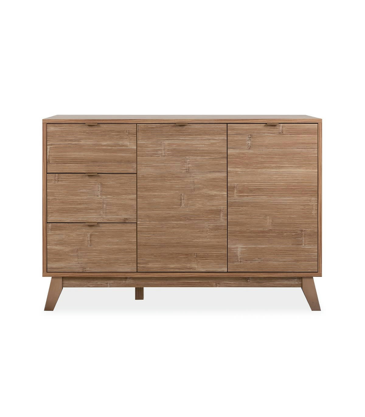 BOOBANG - Buffet 2 portes 3 tiroirs et 1 étagère - L120 cm