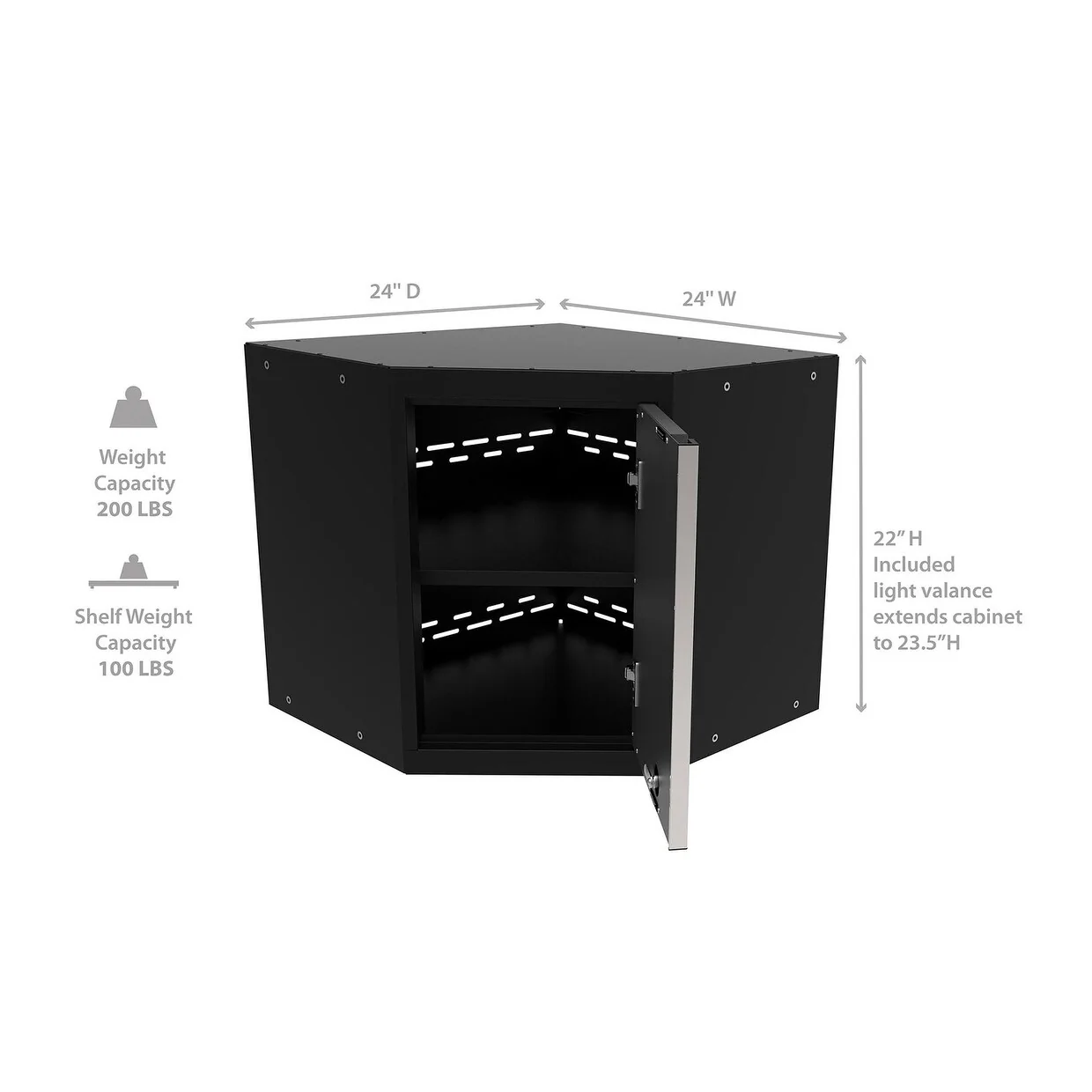 NewAge Products Pro 3.0 Series Corner Wall Cabinet