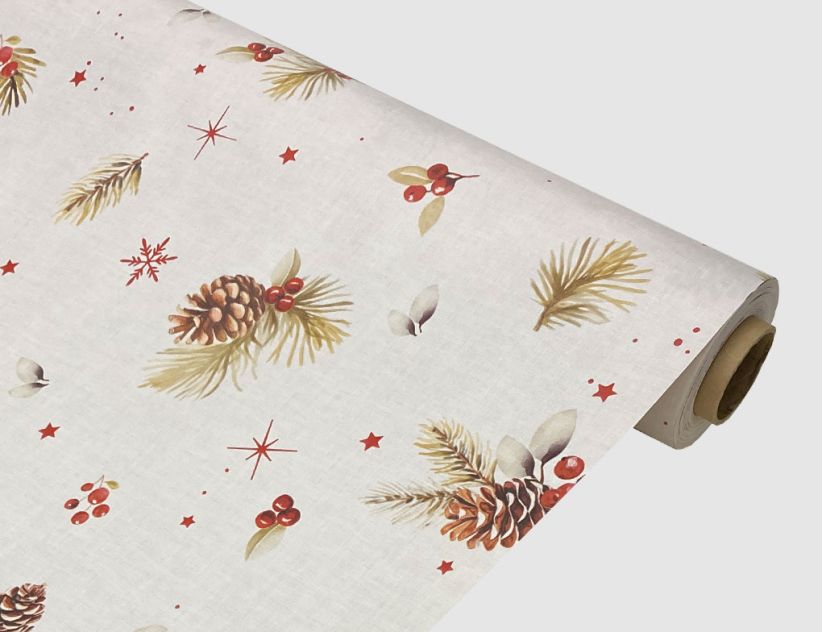 Wachstuch Kiefer Beige