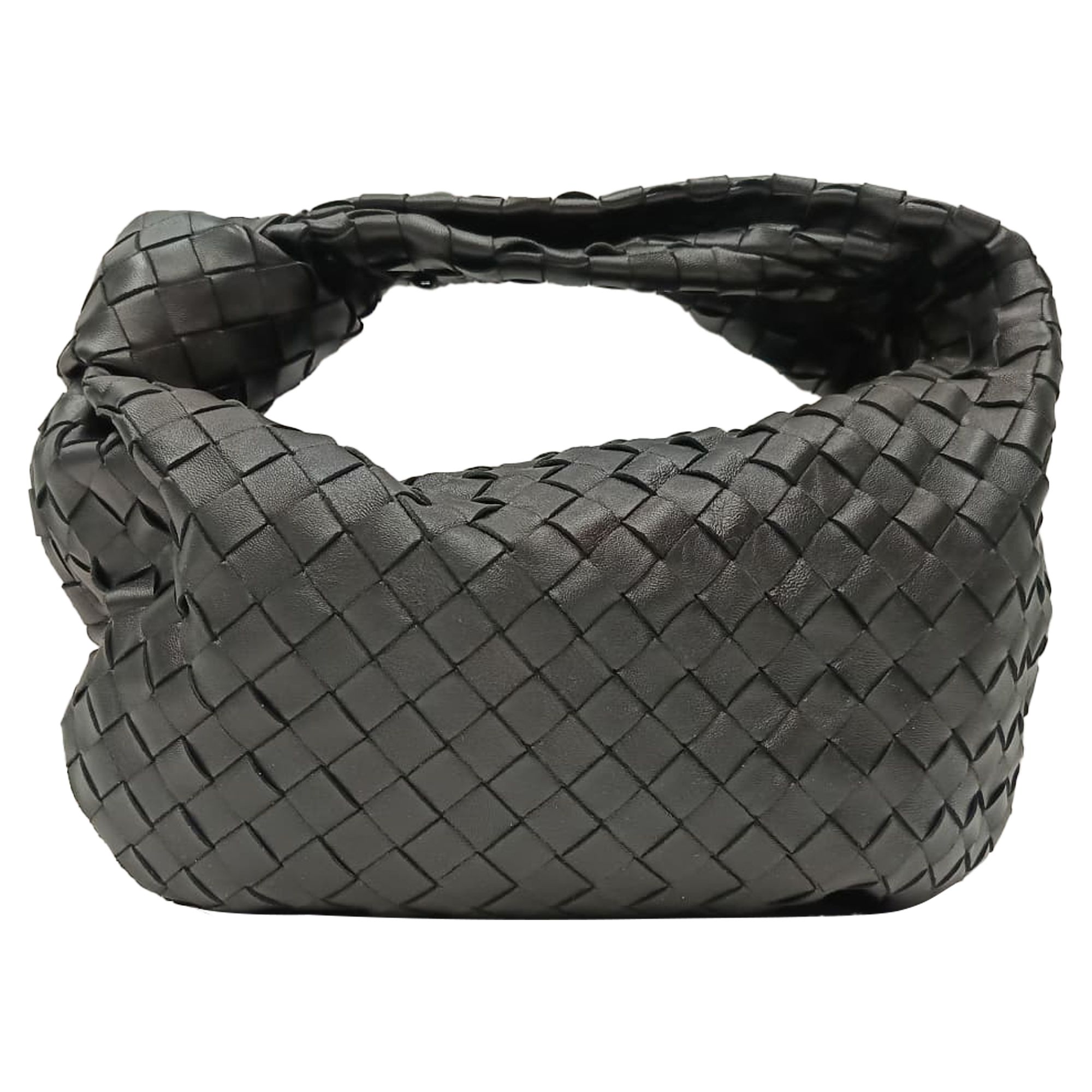 Bottega Veneta Preloved Teen Jodie Shoulder Bag in Grey Lamb Leather