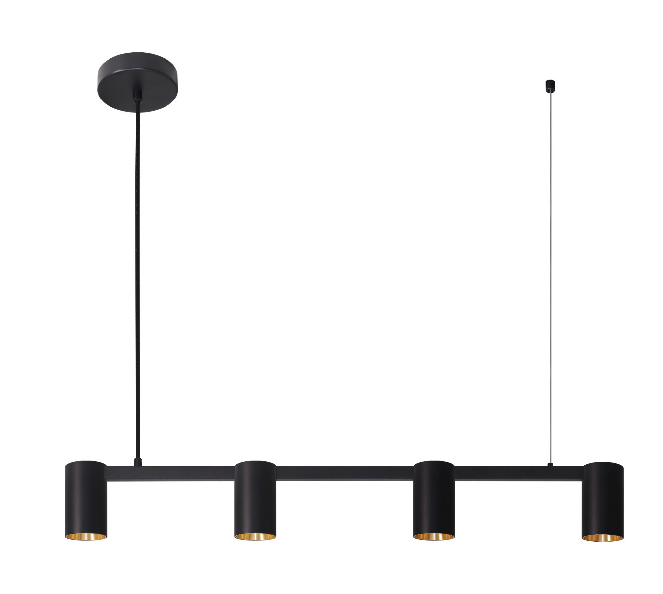 Lampa wisząca czarno-złota Maribel 4xGU10x10W wym: 100x82x6 cm Polux
