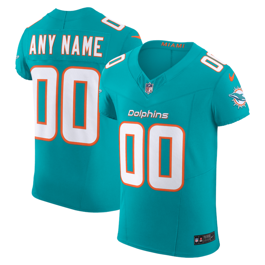 Miami Dolphins Nike Vapor F.U.S.E. Elite Custom Jersey - Aqua