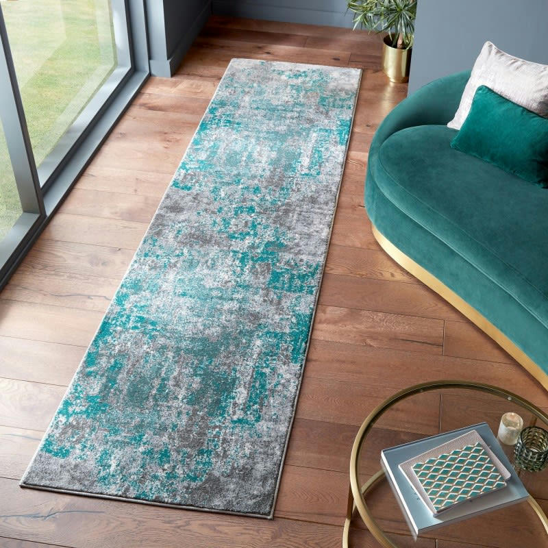 WONDERLUST - Tapis de couloir design Vert Cocktail 80 x 300