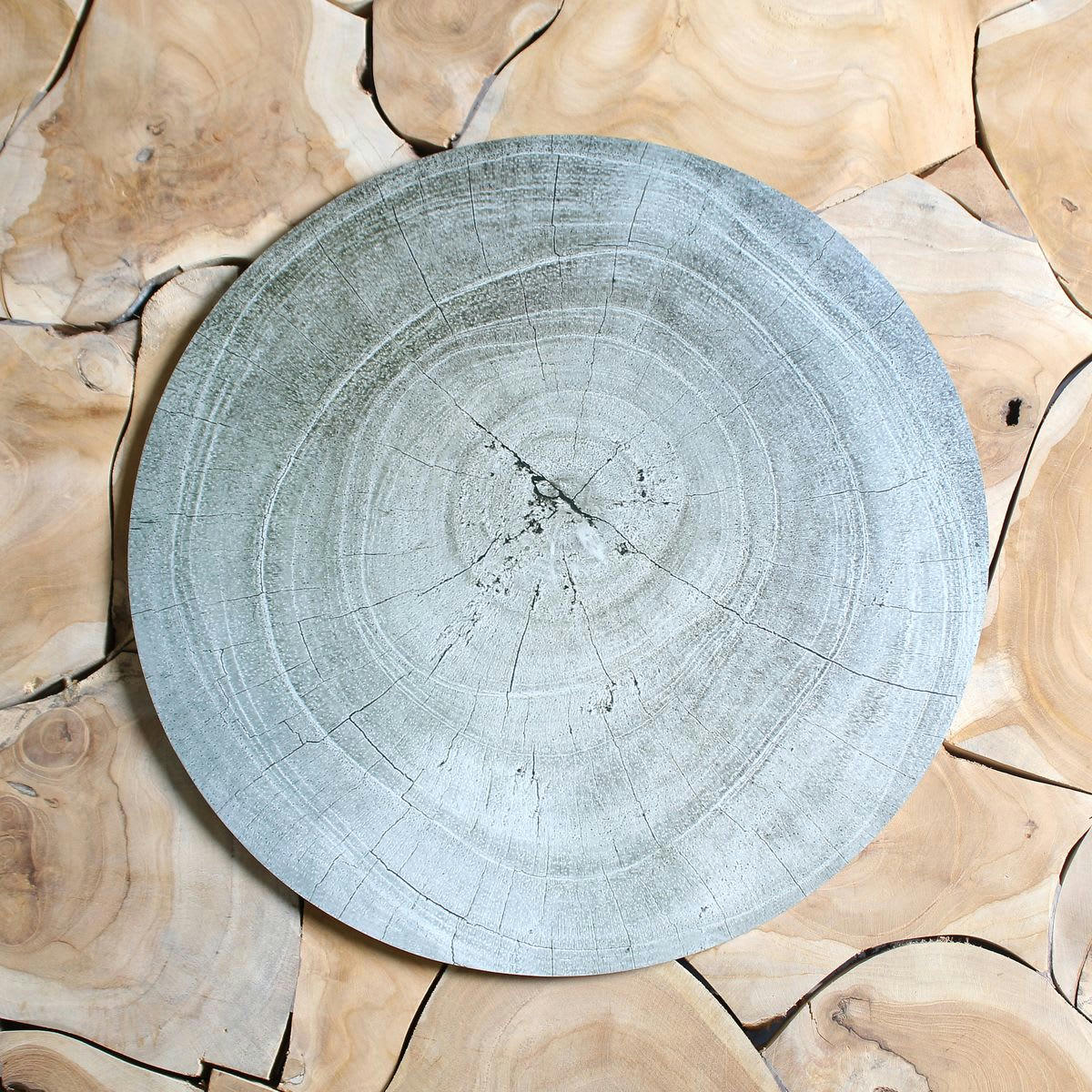 WOOD - Lot de 6 sets de table effet bois grisé