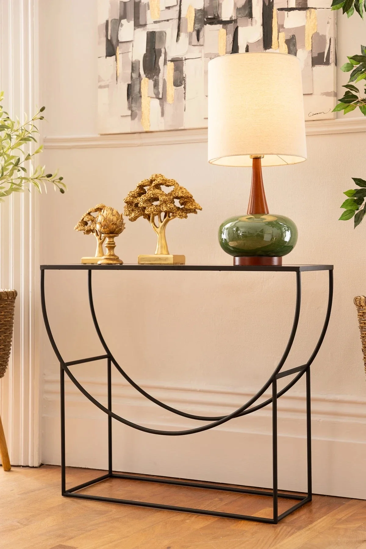 Cara Half Moon Console Table