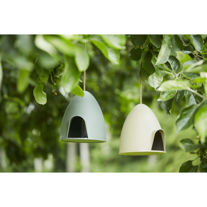 Mangeoire pour oiseaux vert eucalyptus 18,2 x 17 x 18,7 cm POINT VIRGULE