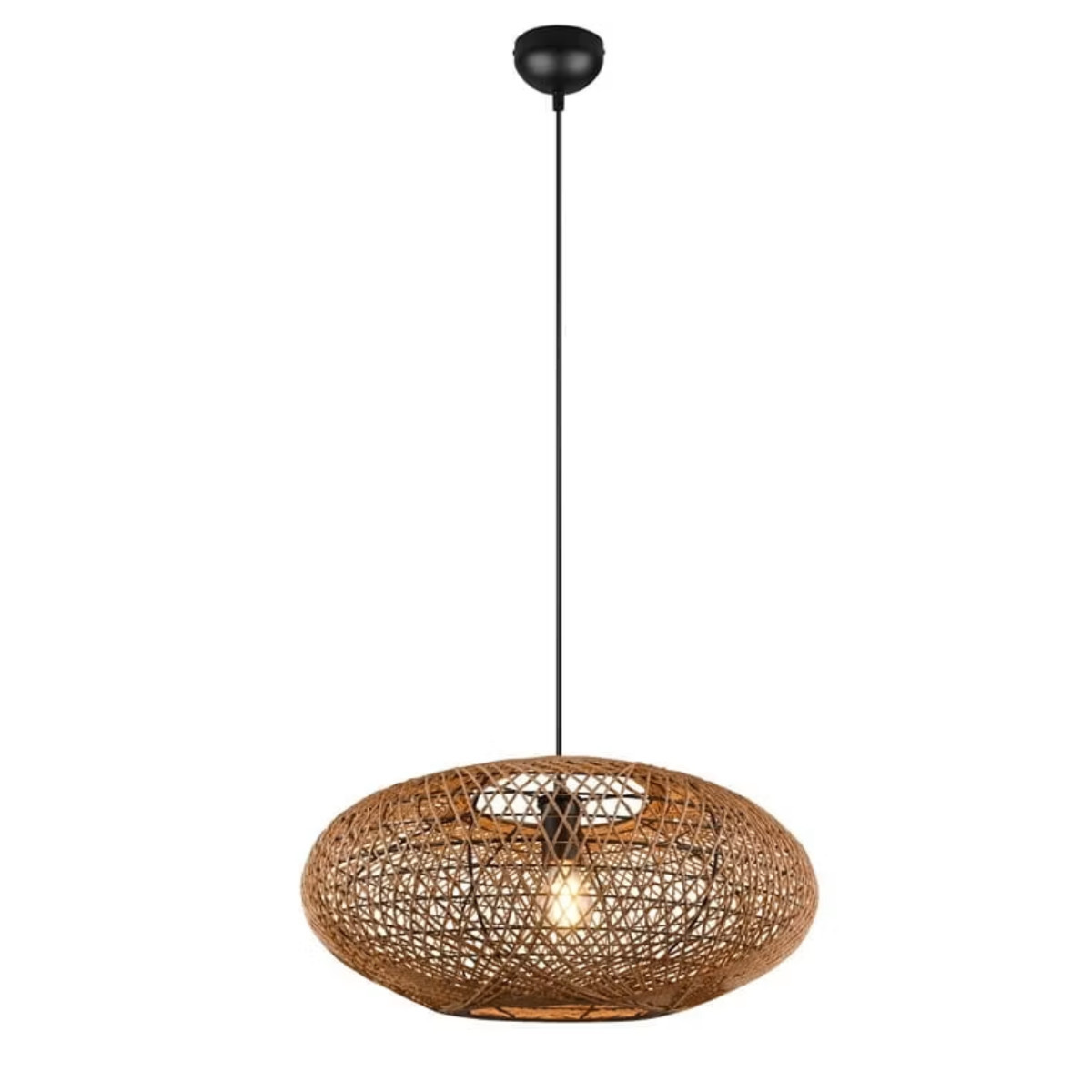 Lampa wisząca brązowo-czarna HEDDA 1xE27x40W wym: 150x52x52 cm Trio