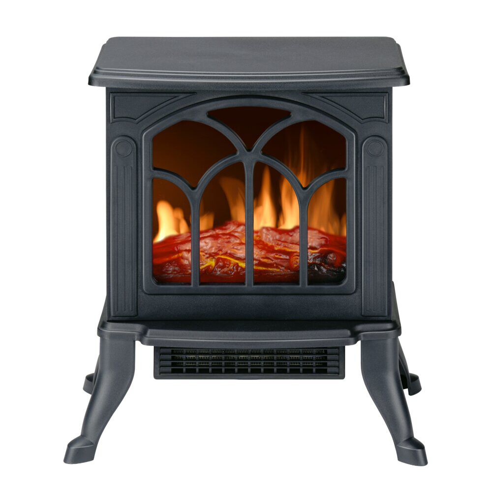 Cheminée électrique chauffante 800-1500W effet flamme 37x23xH44cm