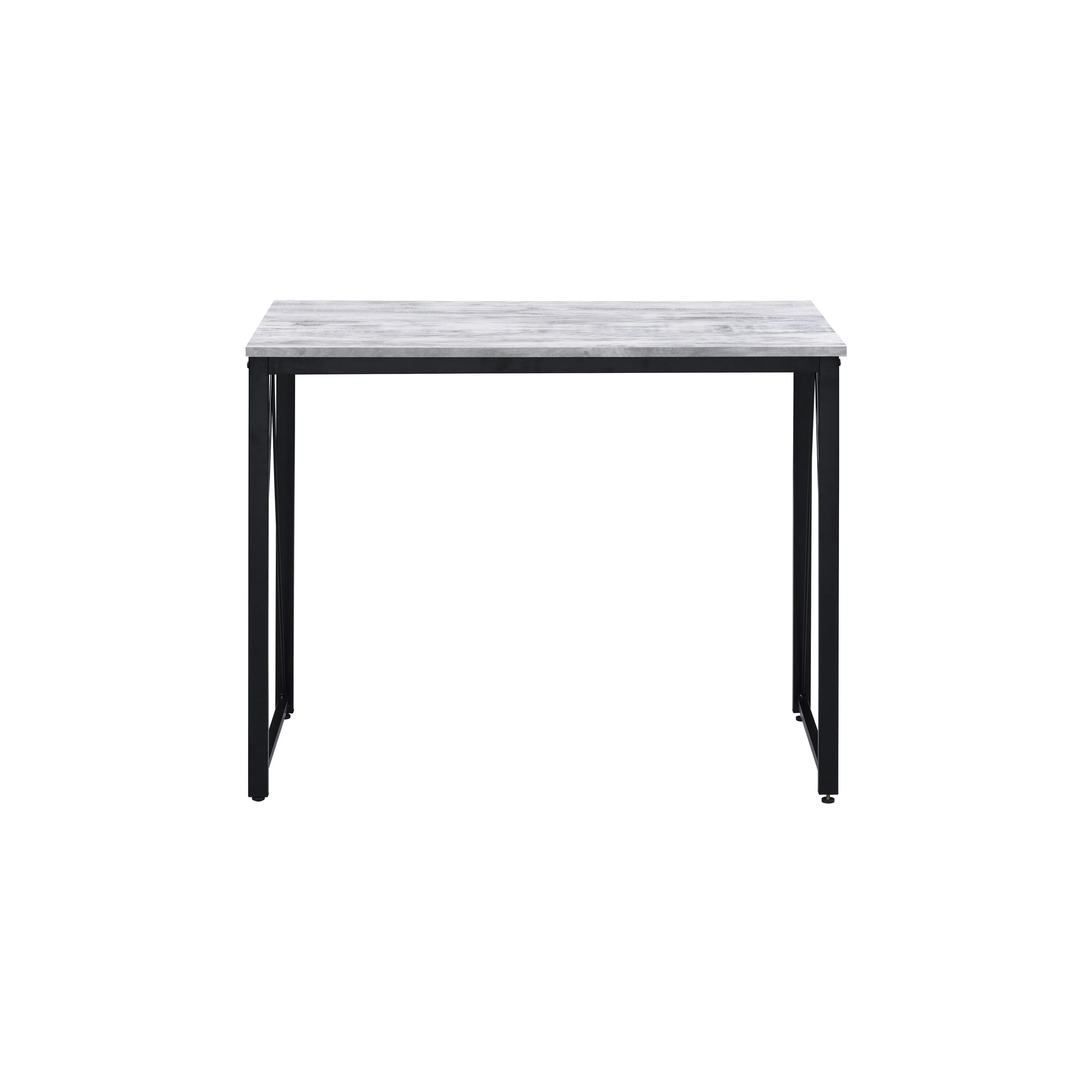 Zaidin Antique White& Black Finish Writing Desk