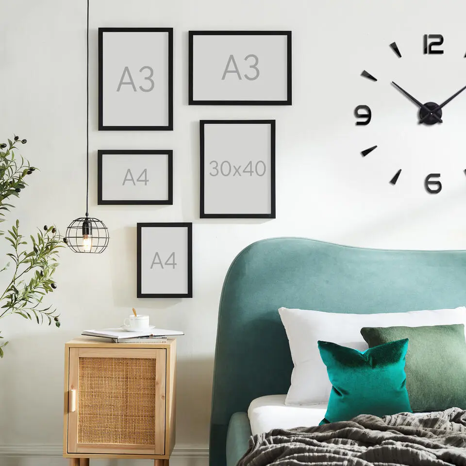 Set van 2 Madison Fotokaders - 30x40 cm - Foto Lijsten in MDF Hout - Zwart