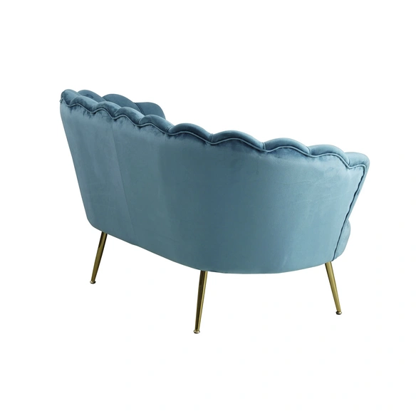 Muschelsofa, Höhe: 78 cm, blau/goldfarben
