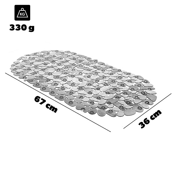 KADAX Tapis de Salle de Bain Antidérapant pour Baignoire 67x36cm