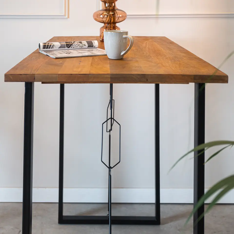 Industri?le bartafel Vegas 130x70x110 cm Mangohout - Mangohout - Bruin