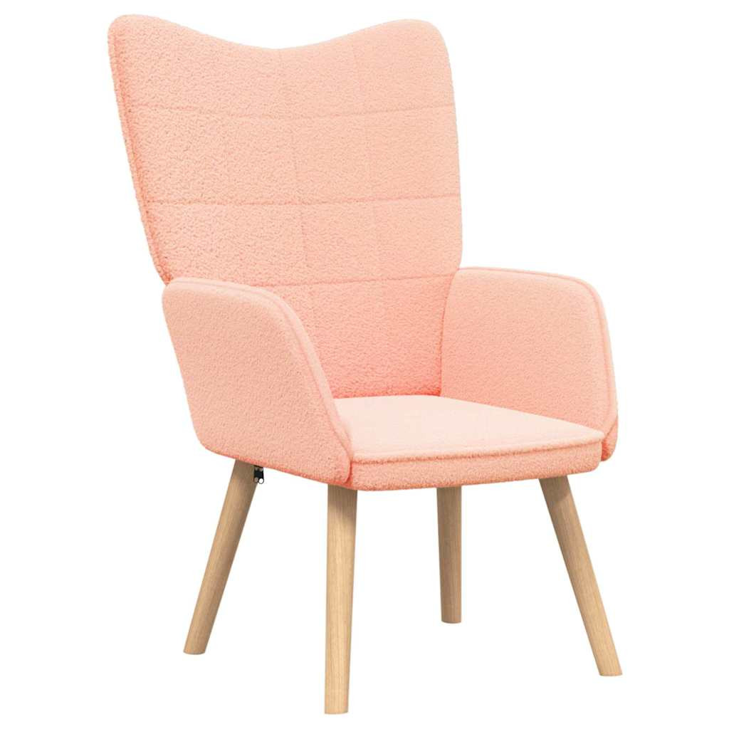 Fotel Wypoczynkowy Różowy Tapicerowany Do Salonu Pokoju 62 x 67 x 95.5 cm